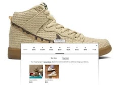 Nike SB Dunk High Prem. Hemp Waffle 2016 10M 313171-722 Chicken & Waffle No Box 3