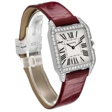 Cartier Santos Dumont White Gold Silver Dial WH100251 3
