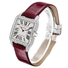Cartier Santos Dumont White Gold Silver Dial WH100251 4