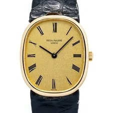 Patek Philippe Golden Ellipse 3548 Champagn Dial Yellow Gold Auto 27x32mm 2