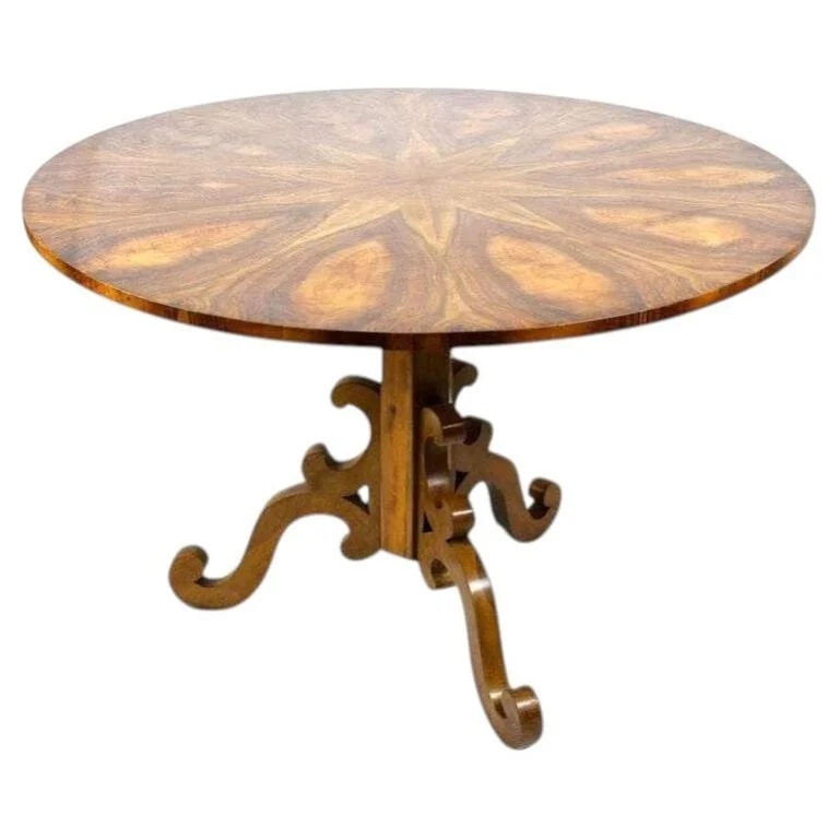 19th Century Round Biedermeier Dining / Center , Nutwood, AT Ca 1835 — Furniture — resale