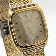 Omega de Ville Quartz Gold Silver Dial 2