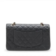 Chanel Matelasse 25 Grained Double Flap Double Chain Bag Met 2