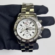 Breitling Super Avenger 48mm White Chronograph Dial Ref# A13370 2