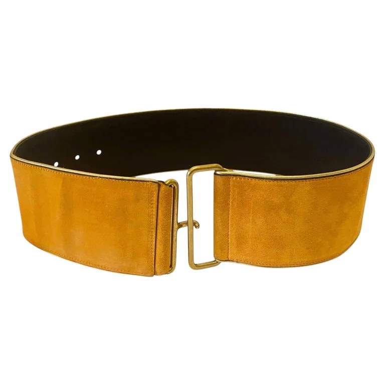 Yves Saint Laurent, Yves Saint Laurent Rive Gauche — 1980s Yves Saint Laurent High Waist Belt — Accessory — resale