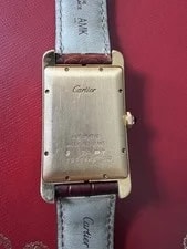 Auth Cartier Tank Americaine Medium 18k Yellow Gold Automatic 1740 2