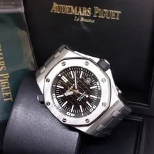 Audemars Piguet — Audemars Piguet Black 42mm Stainless Steel Royal Oak Offshore Diver REF: 15710ST — Watch — resale
