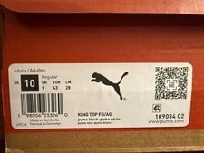 Puma King Top Fg/ag Soccer Cleats 109034 02 Boots 10 3