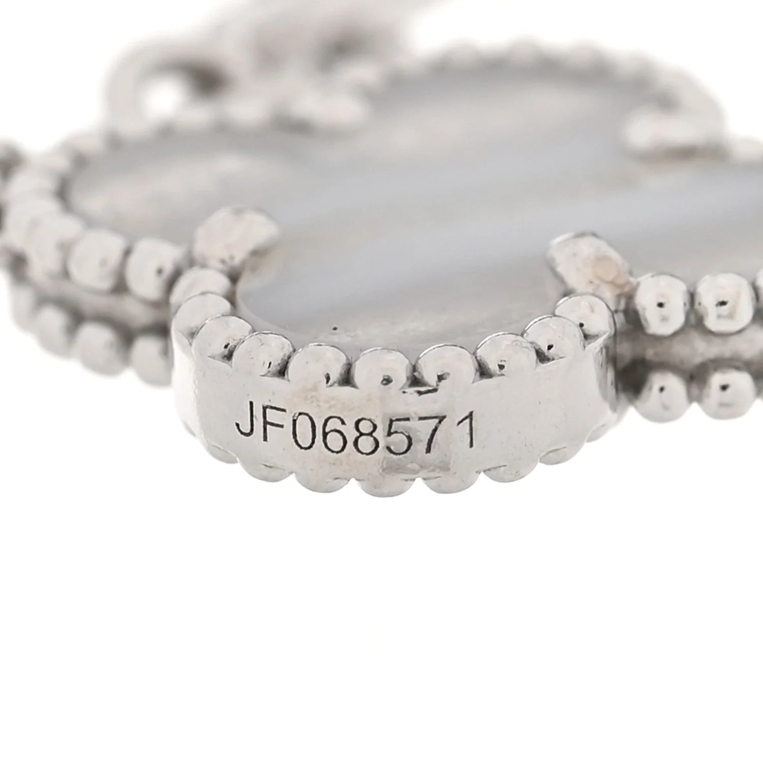 18K White Gold Chalcedony 5 Motifs Alhambra 4