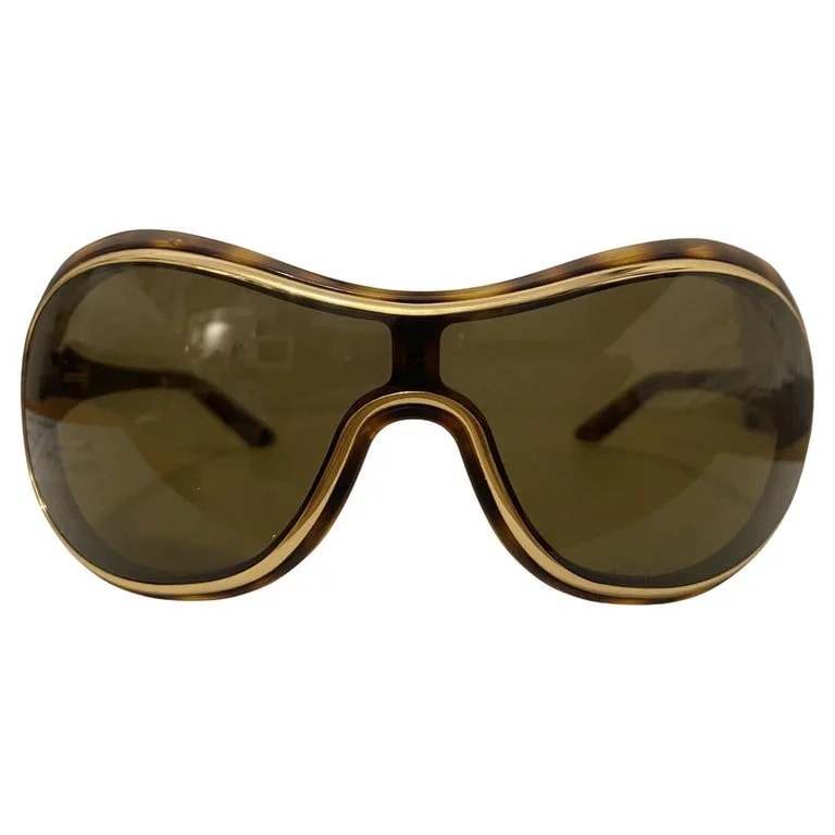 Valentino Garavani — 2000s Valentino Garavani Shield Sunglasses Tortoiseshell & — Accessory — resale