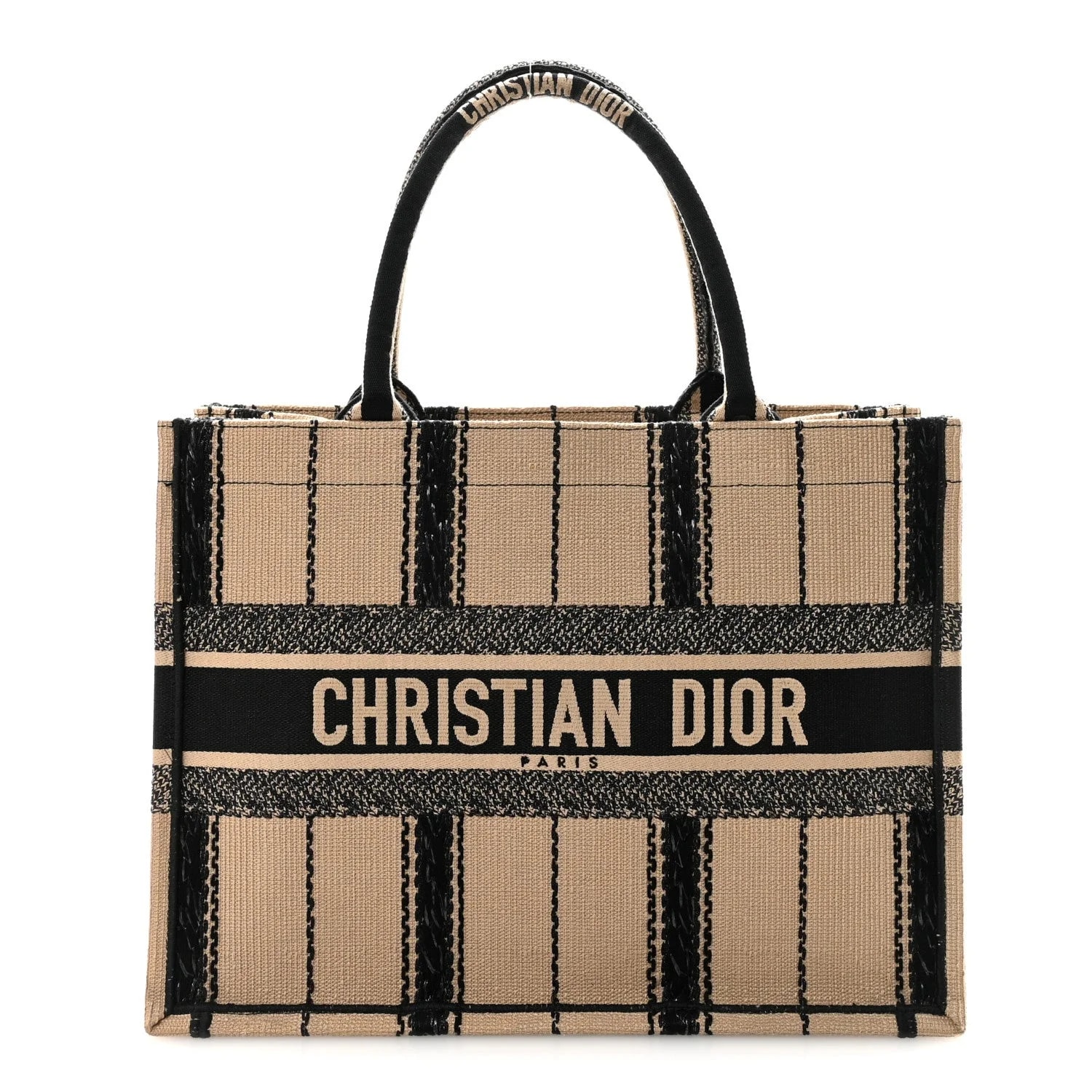 Dior — Embroidered Medium Bayadere Book Tote — Handbag — resale