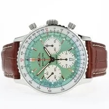 Breitling Navitimer B01 Chronograph 41mm Green Dial Stainless Steel AB0139 2