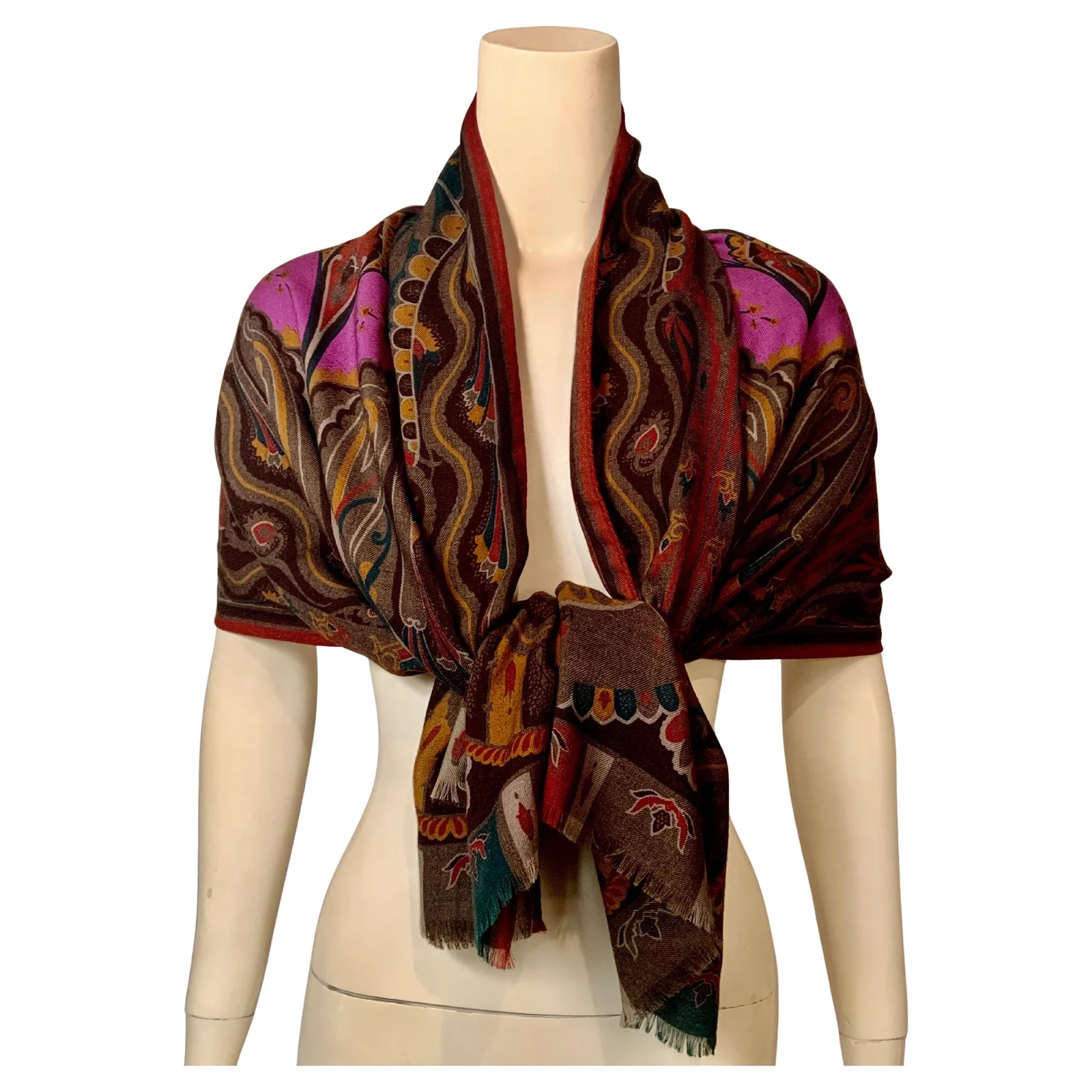 Etro — Etro Large Paisley Shawl With Center — Designer Shoe — resale