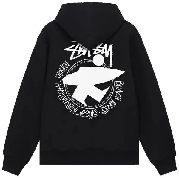 Stussy Beach Roots Hoodie 'Black' — streetwear — resale