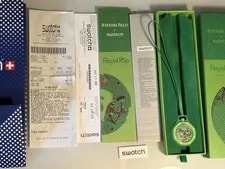 Audemars Piguet X Swatch Green Eight SSX03G100N 100% Auth 4