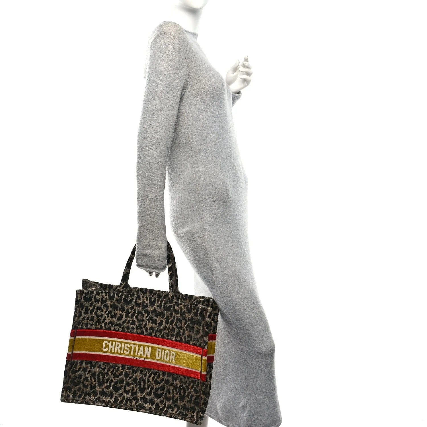 Embroidered Large Leopard Book Tote 2