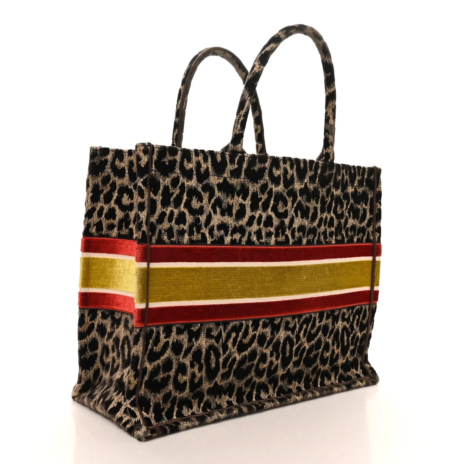 Embroidered Large Leopard Book Tote 3