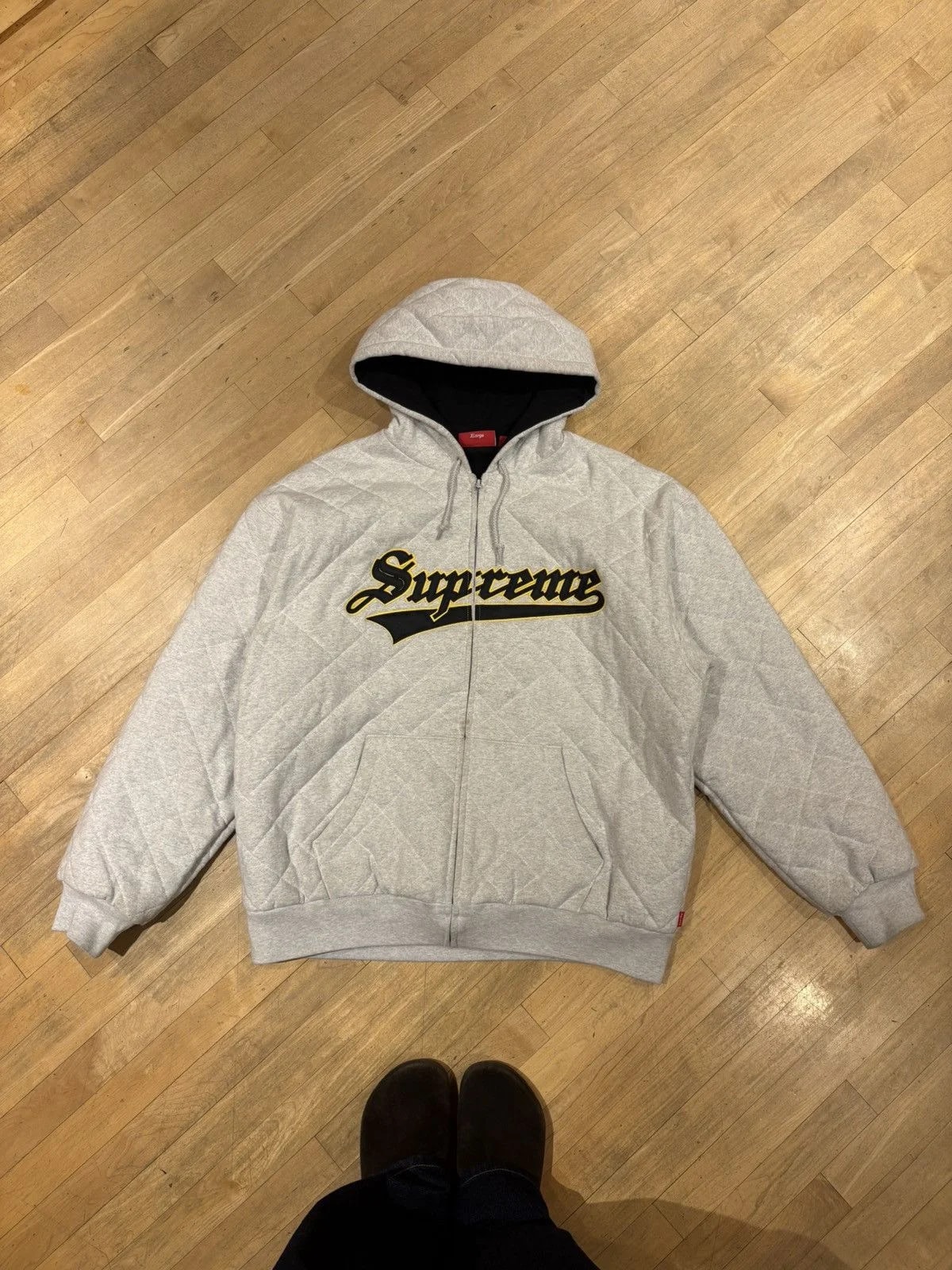 Supreme — Supreme F/W 2025 Quilted Zip Up Hooded Sweatshirt — streetwear — resale