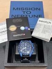 Swatch Bioceramic Mission To Neptune Blue , New W/ Box & Papers 2