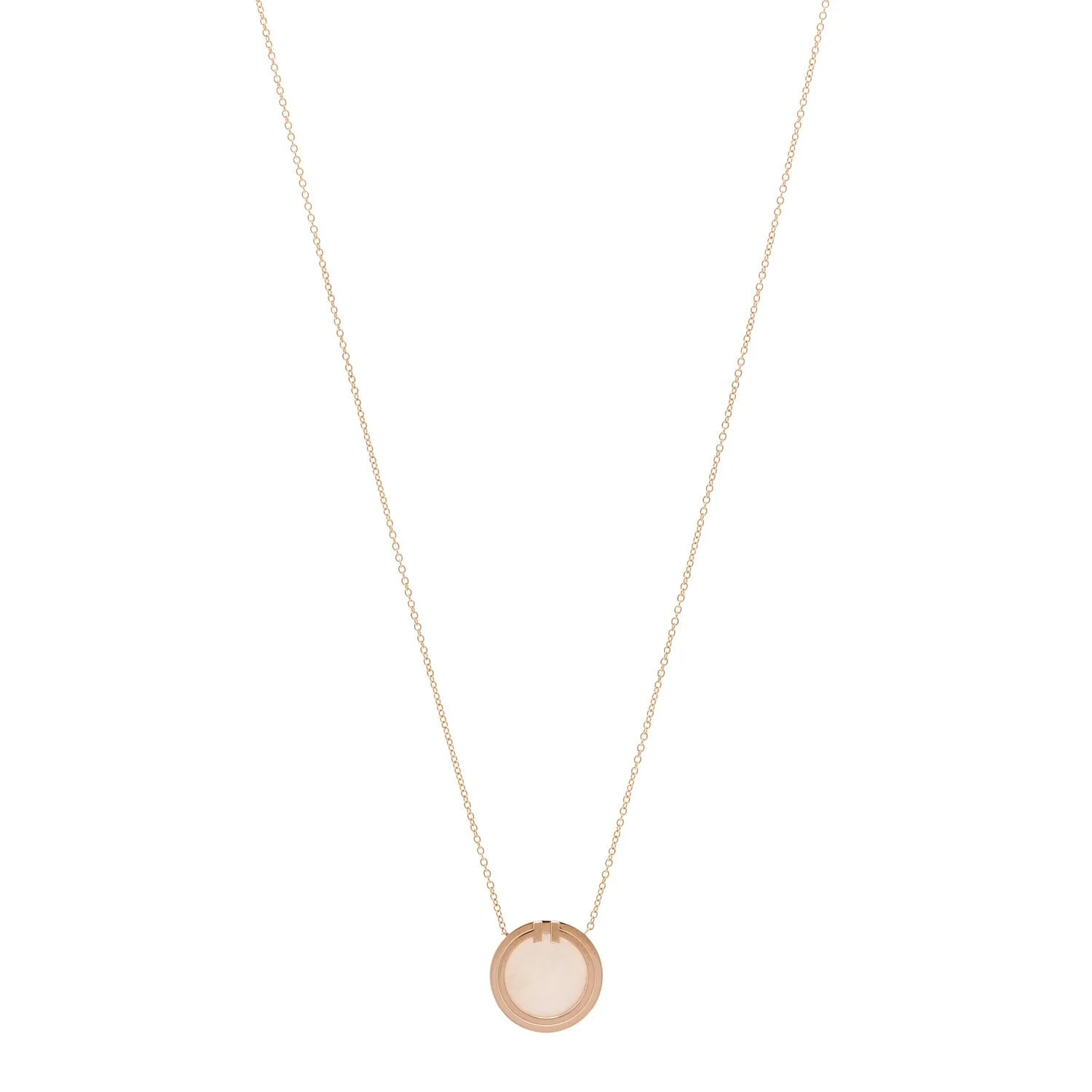 Tiffany & Co. — 18K Rose Gold Mother of Pearl T Circle — Jewelry — resale