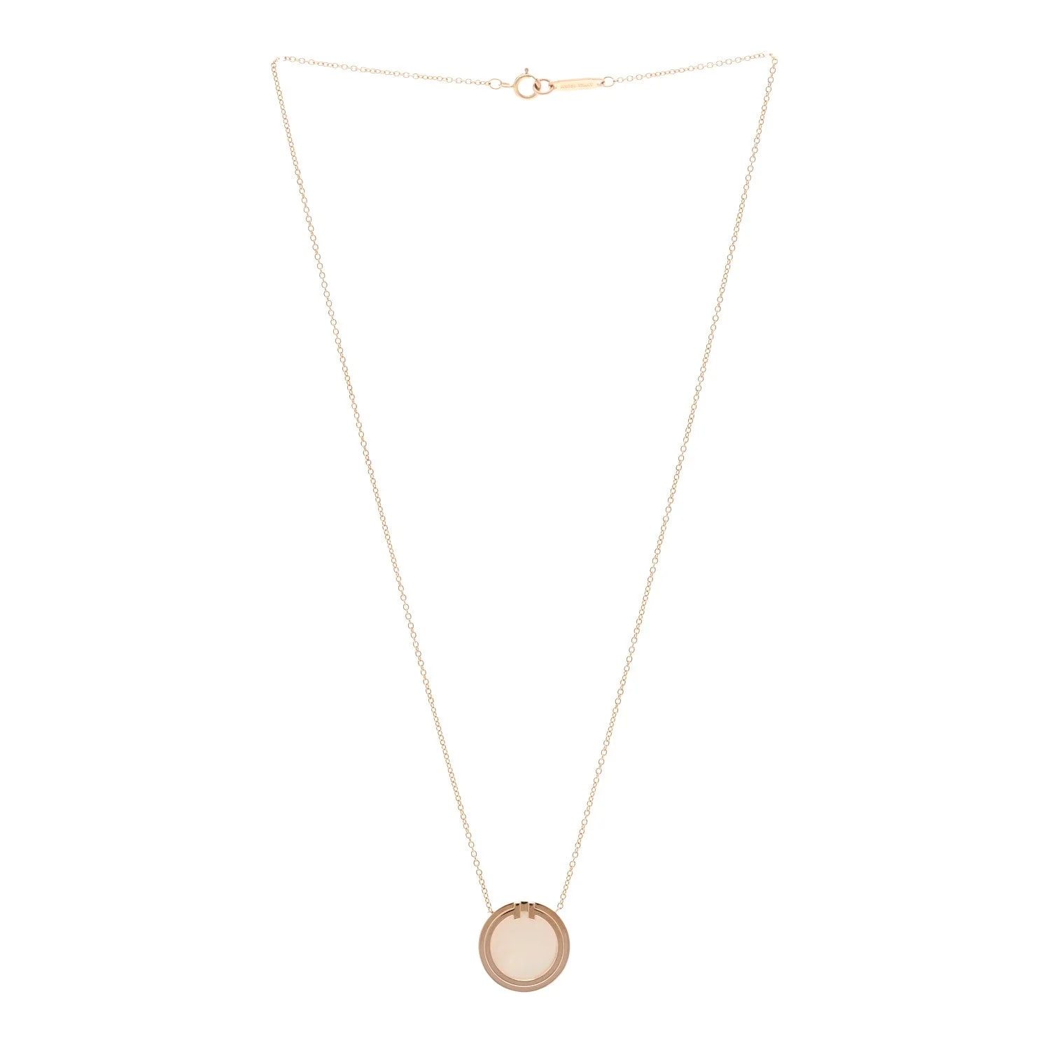18K Rose Gold Mother of Pearl T Circle 3