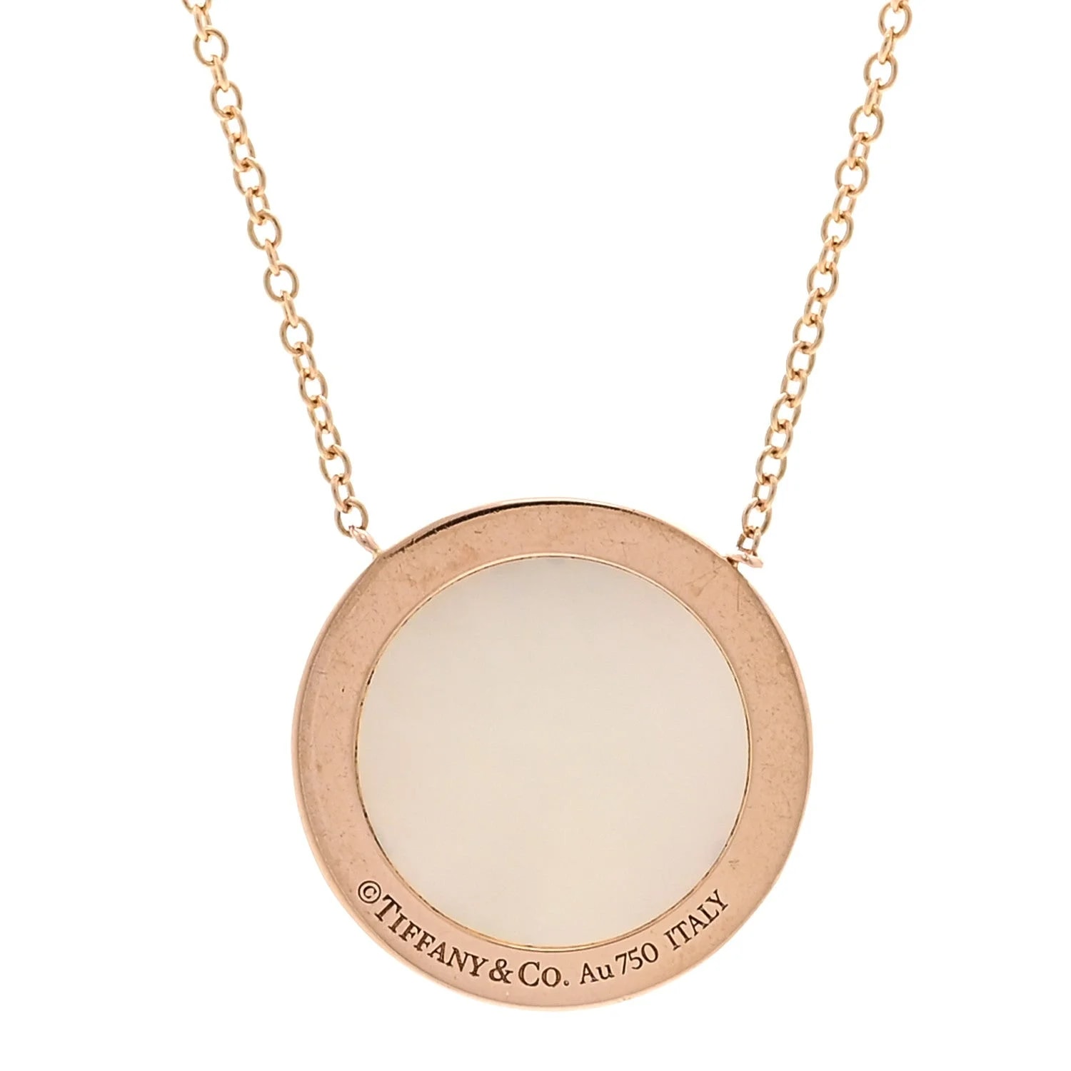 18K Rose Gold Mother of Pearl T Circle 4