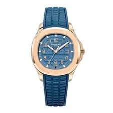 Patek Philippe — Patek Philippe Aquanaut 39MM Blue Arabic Numerals Dial Rose Gold — Watch — resale