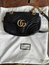 Gucci — Authentic Gucci GG Marmont Small Matelassé Flap Chain — Handbag — resale