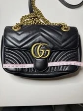 Authentic Gucci GG Marmont Small Matelassé Flap Chain 2