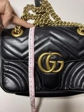 Authentic Gucci GG Marmont Small Matelassé Flap Chain 3