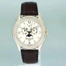 2013 Papers 5146G Patek Philippe White Gold Ivory Annual Calendar 39mm Moon 2