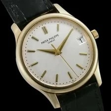 Patek Philippe — Patek Philippe Calatrava 3998J-001 18K Yellow Gold Leather Strap #SU008 — Watch — resale