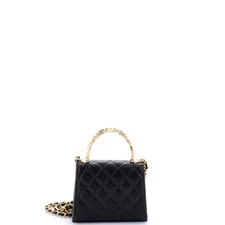 Chanel Coco Enamel Top Handle Flap Quilted Small 3