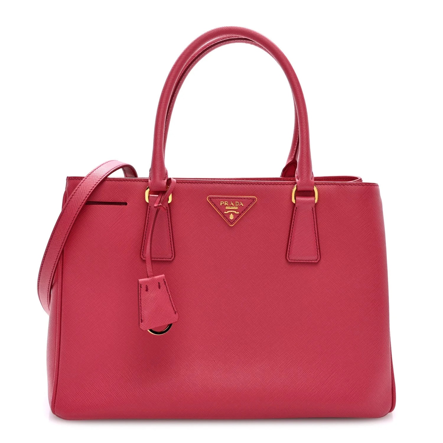 Prada — Medium Galleria Double Zip Peonia — Handbag — resale