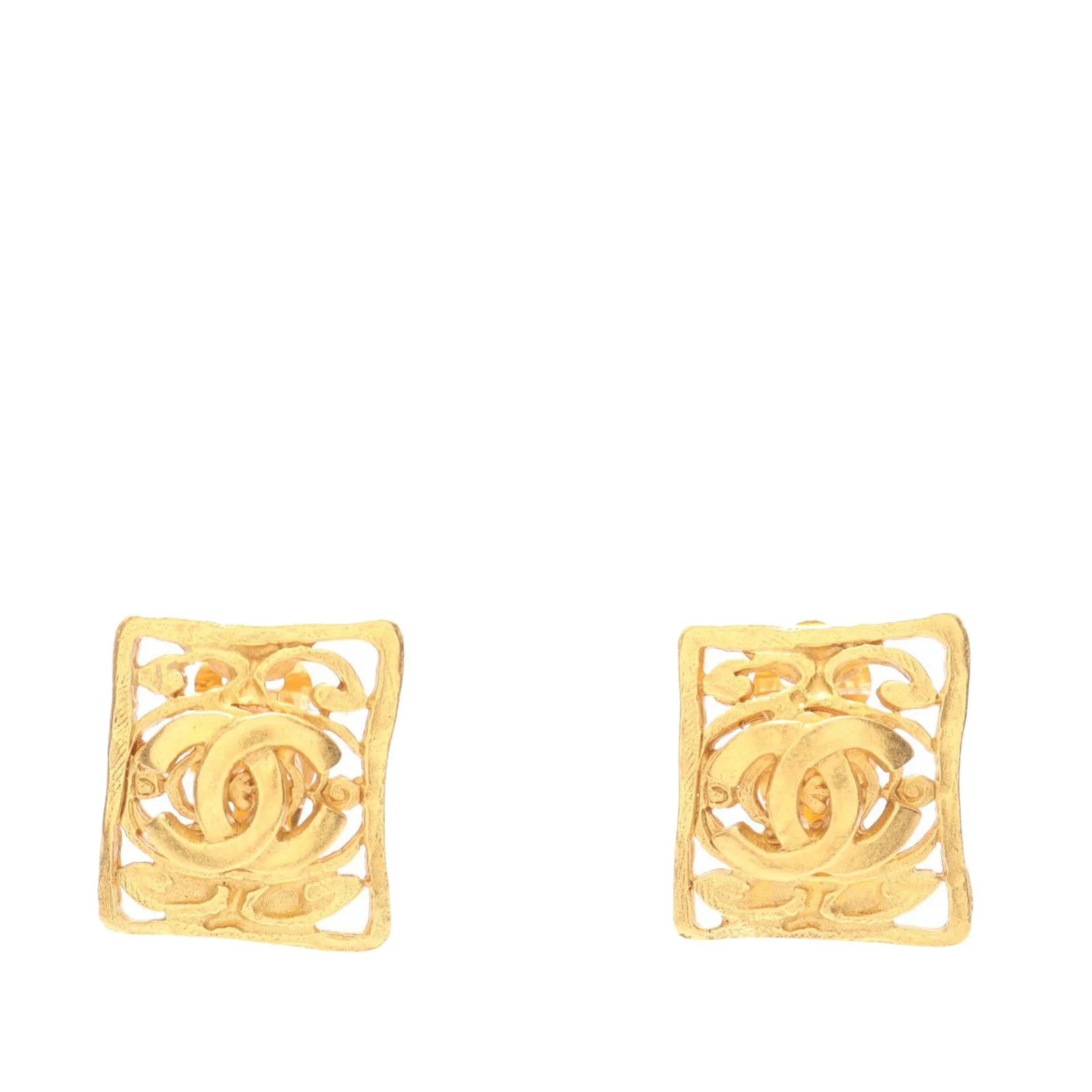 Chanel — CC Square Clip on — Jewelry — resale