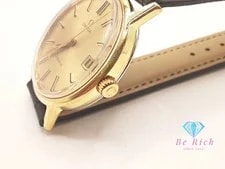 Omega Genève 136.0099 Gold Dial Leather Band 2
