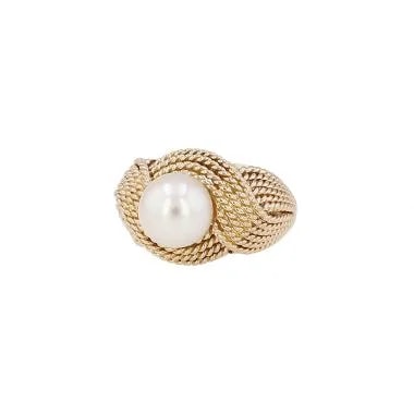 Vntbrd — in Yellow Gold With A Cultured — Jewelry — resale