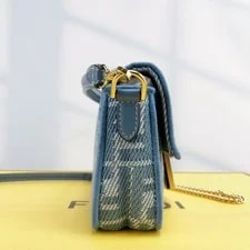 Fendi Baguette Mini Fabric Chain Crossbody 3