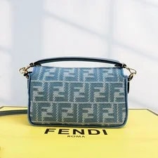 Fendi Baguette Mini Fabric Chain Crossbody 4