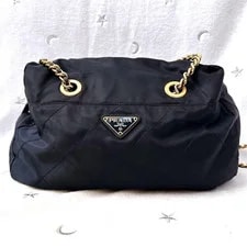 Prada Triangle Logo Quilted Crossbody Authentic Japan 2