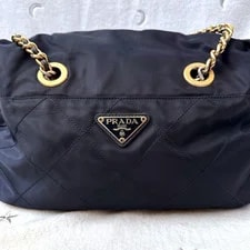 Prada Triangle Logo Quilted Crossbody Authentic Japan 3