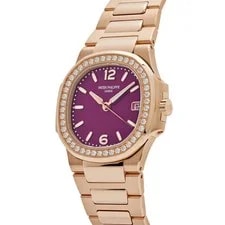 Patek Philippe Nautilus 7010/1R-013 '' Quartz Rose Gold Purple Diamond 2