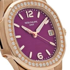 Patek Philippe Nautilus 7010/1R-013 '' Quartz Rose Gold Purple Diamond 4