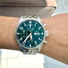 IWC Pilot Chronograph 41MM IW388104 Green Dial Steel Automatic 2