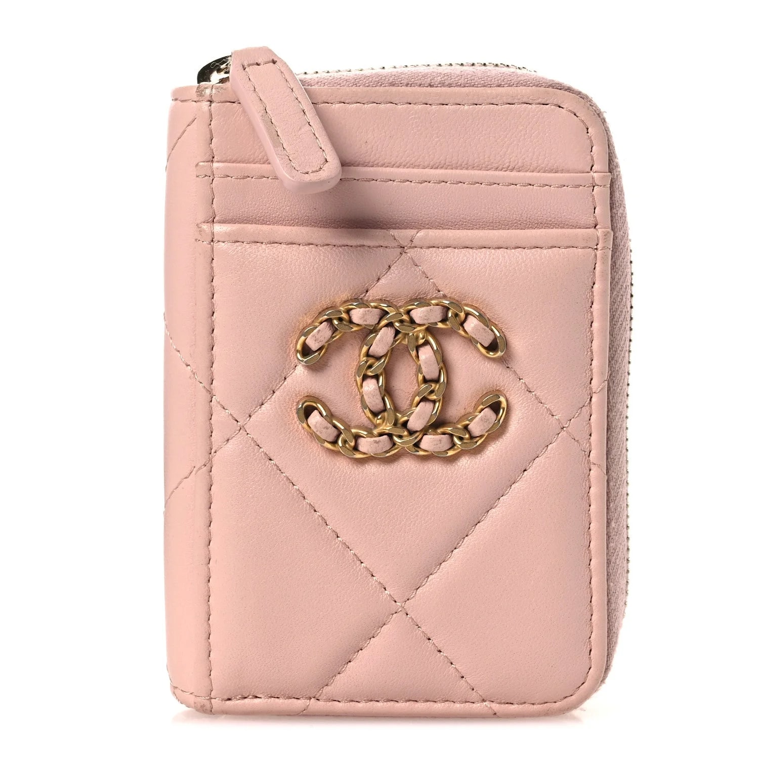 Chanel — Chanel 19 Vertical Zip Card Holder Wallet Light — Accessory — resale
