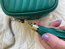 Saint Laurent Mini Lou Camera -Chevron Grain de Poudre 2