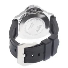 Panerai Luminor Marina PAM00104 44mm SS Black Dial Rubber Strap Date #C316 3