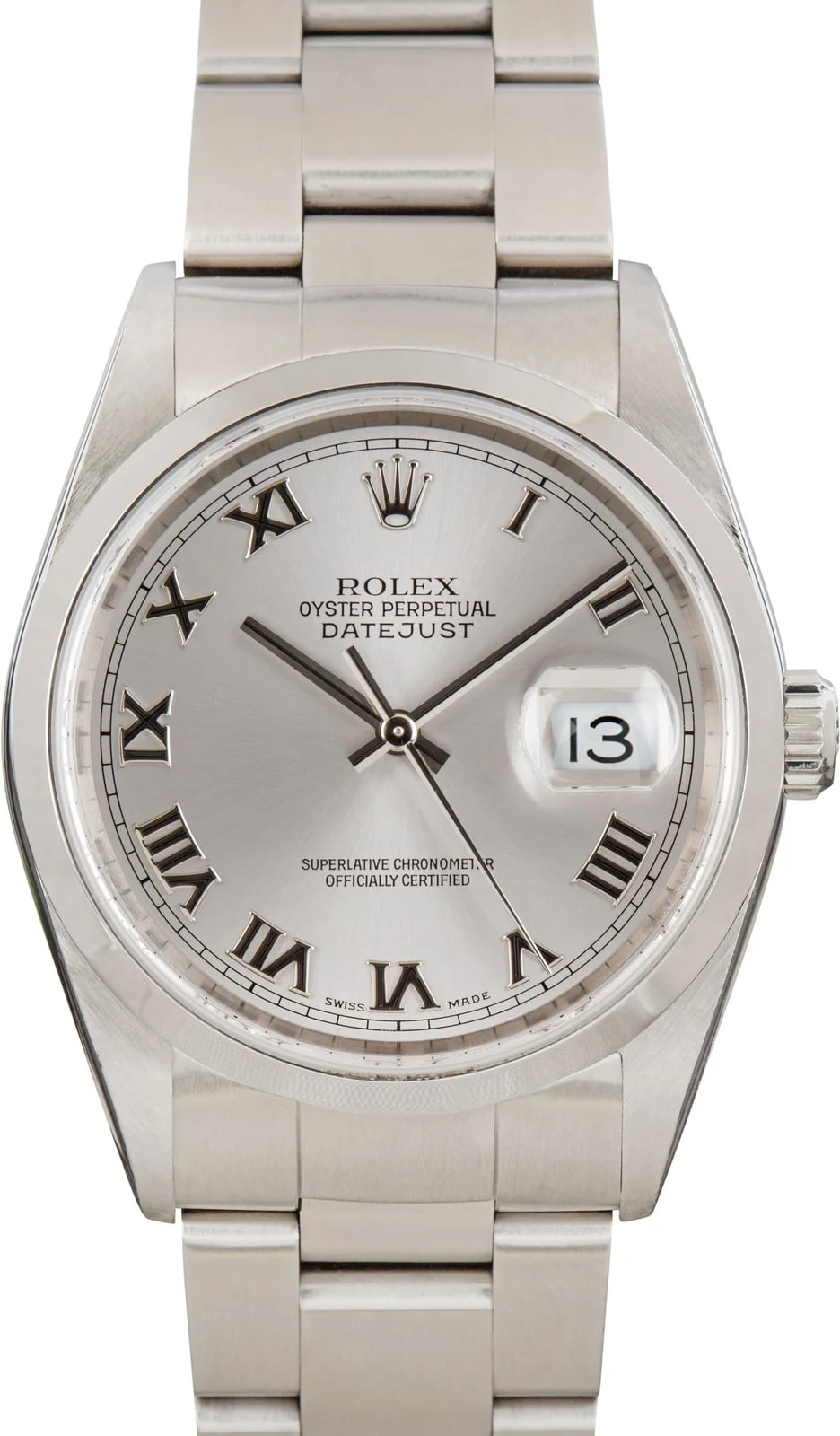 Rolex — Rolex Datejust 36 Ref 16200 Silver Roman Dial — Watch — resale