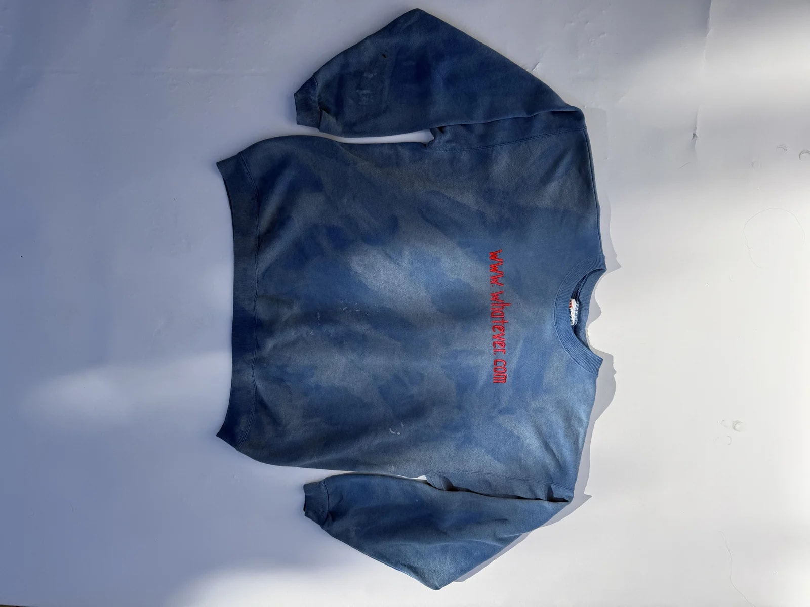 Acid Washed 'Www.whatever.com' Sweatshirt — streetwear — resale