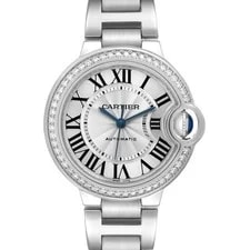 Cartier — Cartier Ballon Bleu 33 Steel Silver Dial Diamond W4BB0016 — Watch — resale